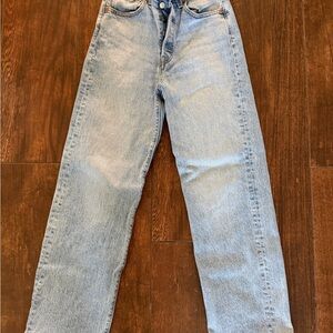 Levi's Ribcage Straight Light Blue High Rise Women Jeans